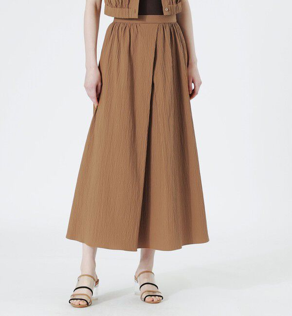  「ギャザーボリュームスカート」|スカート|ブラウン