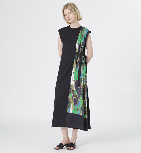  「スカーフサイドブロッキングワンピース」|ワンピース|