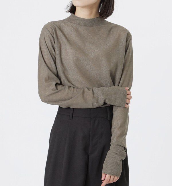  「ラメシアーハイゲージトップス」|ニット・セーター|