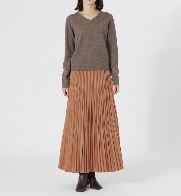  「ラメハイゲージVネック」|ニット・セーター|