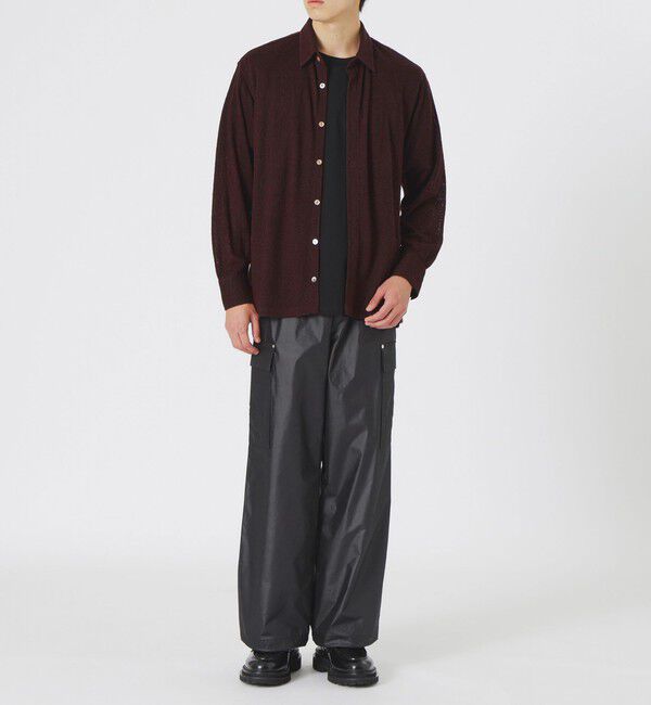  「ウールレースジャカードニットシャツ」|シャツ・ブラウス|