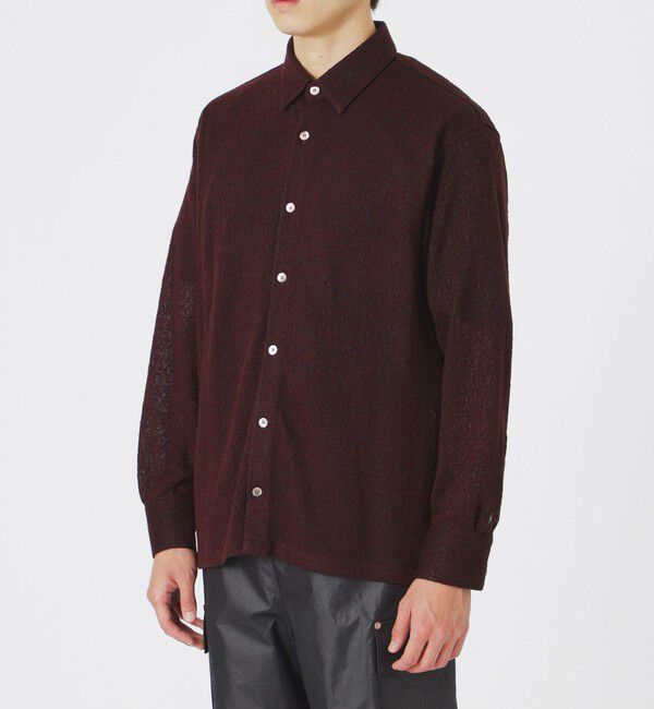  「ウールレースジャカードニットシャツ」|シャツ・ブラウス|
