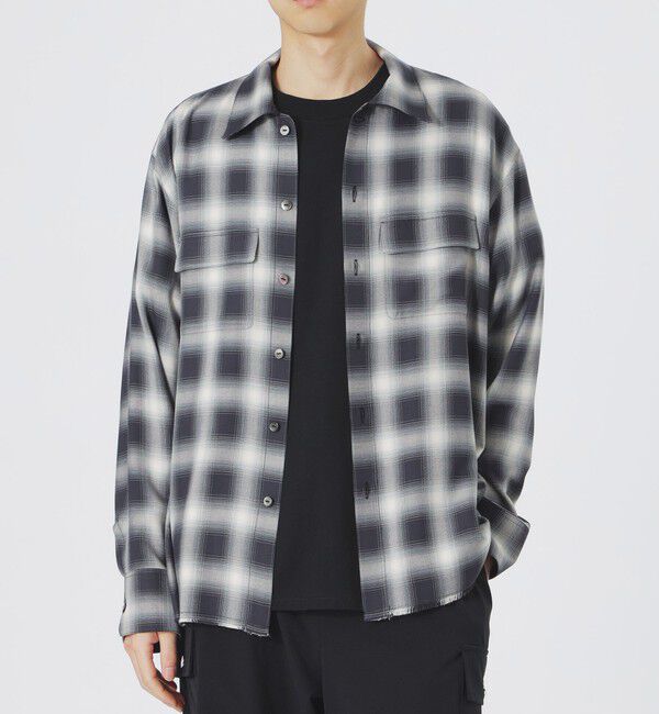  「レーヨンオンブレCPOシャツ」|シャツ・ブラウス|