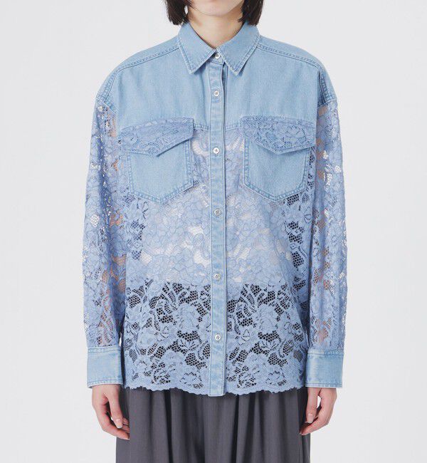  「レースコンビシャツ」|シャツ・ブラウス|