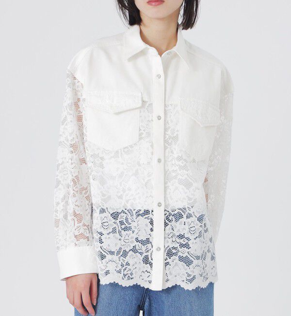  「レースコンビシャツ」|シャツ・ブラウス|