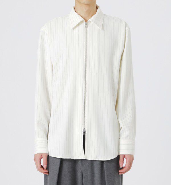  「ストライプジップシャツ」|シャツ・ブラウス|