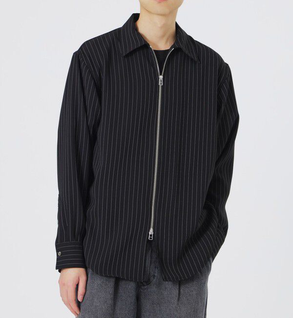  「ストライプジップシャツ」|シャツ・ブラウス|