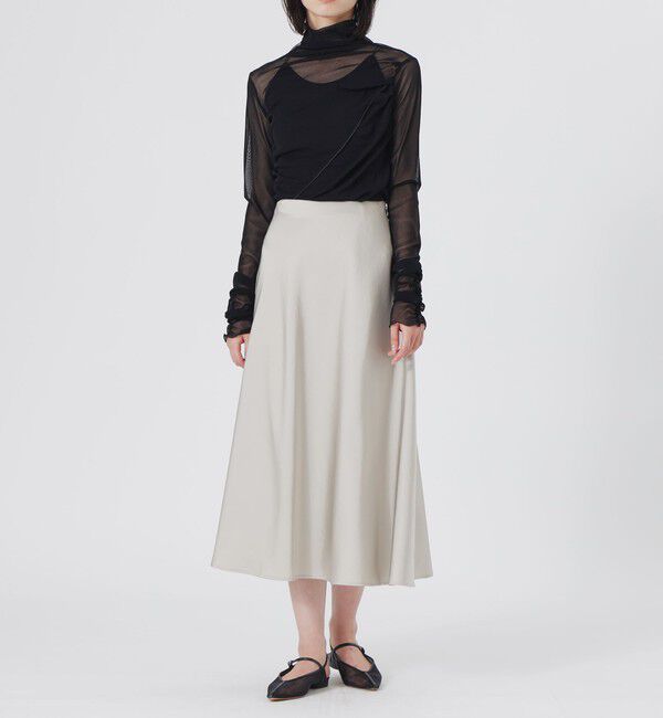  「サテンフレアスカート」|スカート|