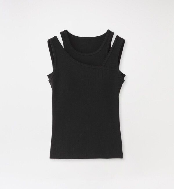  「カップ付きレイヤードタンクトップ」|その他|ブラック