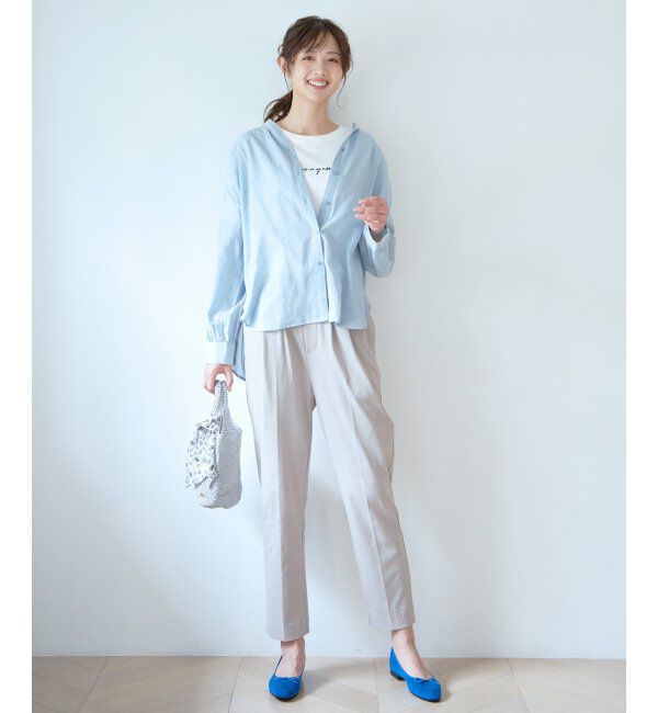 ikka「BeasyStretch テーパードパンツ」|スラックス|