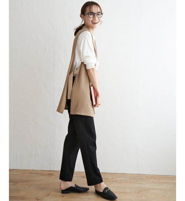 ikka「BeasyStretch テーパードパンツ」|スラックス|