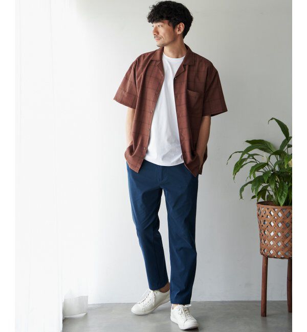 ikka「【雑誌MonoMax5月号掲載】GOKU楽パンツ EASY STRETCH 冷感アンクル「小泉孝太郎さん着用モデル」」|スラックス|