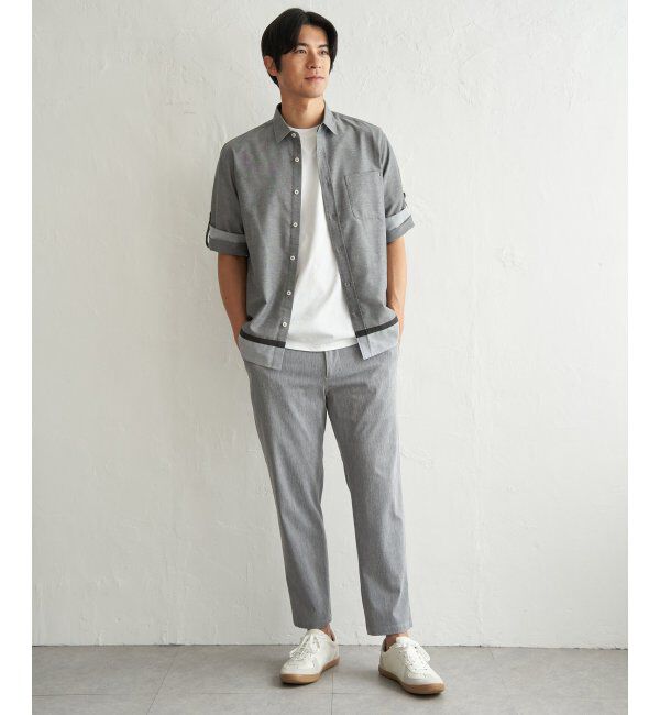 ikka「【雑誌MonoMax5月号掲載】GOKU楽パンツ EASY STRETCH 冷感アンクル「小泉孝太郎さん着用モデル」」|スラックス|