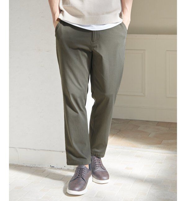 ikka「【雑誌MonoMax5月号掲載】GOKU楽パンツ EASY STRETCH 冷感アンクル「小泉孝太郎さん着用モデル」」|スラックス|