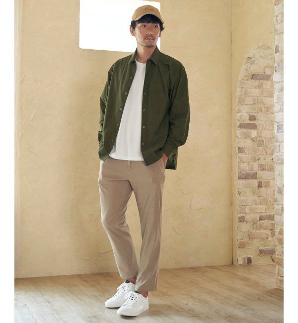 ikka「【雑誌MonoMax5月号掲載】GOKU楽パンツ EASY STRETCH 冷感アンクル「小泉孝太郎さん着用モデル」」|スラックス|