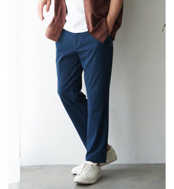 ikka「【雑誌MonoMax5月号掲載】GOKU楽パンツ EASY STRETCH 冷感アンクル「小泉孝太郎さん着用モデル」」|スラックス|