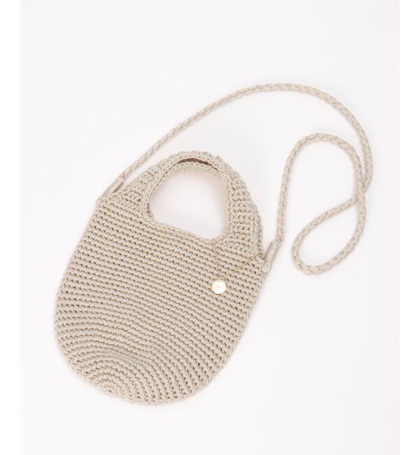 ikka「こま編みクリテショルダーバッグ」|その他|ベージュ