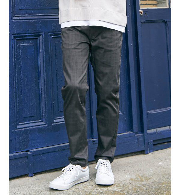 ikka「【雑誌MonoMax5月号掲載】接触冷感チェック5ポケットパンツ「小泉孝太郎さん着用モデル」」|スラックス|