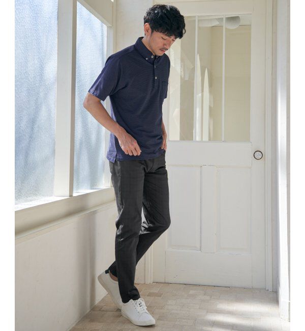 ikka「【雑誌MonoMax5月号掲載】接触冷感チェック5ポケットパンツ「小泉孝太郎さん着用モデル」」|スラックス|