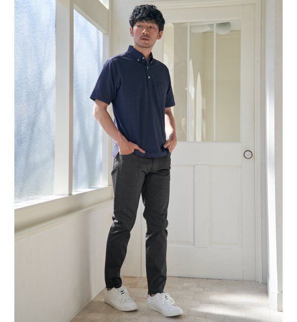 ikka「【雑誌MonoMax5月号掲載】接触冷感チェック5ポケットパンツ「小泉孝太郎さん着用モデル」」|スラックス|