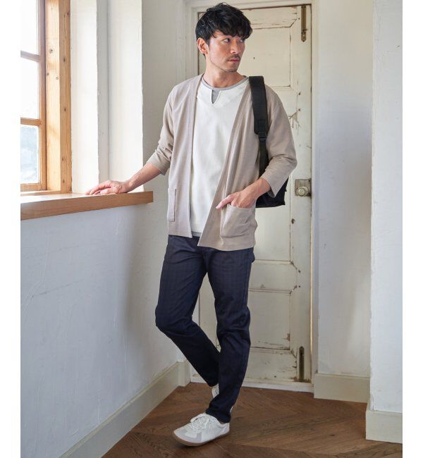 ikka「【雑誌MonoMax5月号掲載】接触冷感チェック5ポケットパンツ「小泉孝太郎さん着用モデル」」|スラックス|