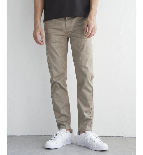 ikka「【雑誌MonoMax5月号掲載】接触冷感チェック5ポケットパンツ「小泉孝太郎さん着用モデル」」|スラックス|