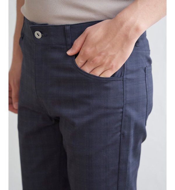 ikka「【雑誌MonoMax5月号掲載】接触冷感チェック5ポケットパンツ「小泉孝太郎さん着用モデル」」|スラックス|