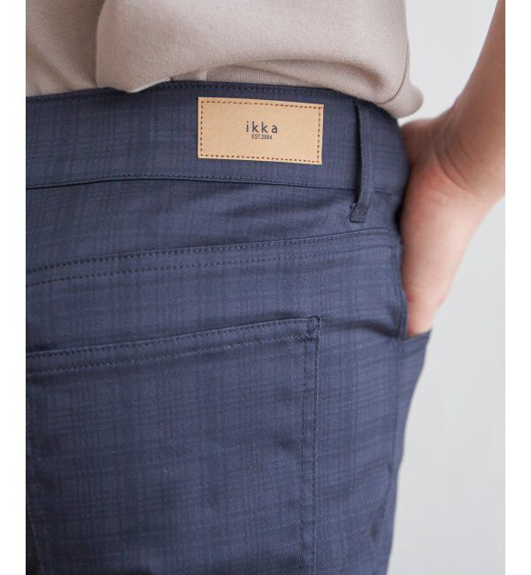 ikka「【雑誌MonoMax5月号掲載】接触冷感チェック5ポケットパンツ「小泉孝太郎さん着用モデル」」|スラックス|