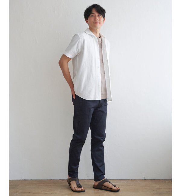 ikka「【雑誌MonoMax5月号掲載】接触冷感チェック5ポケットパンツ「小泉孝太郎さん着用モデル」」|スラックス|