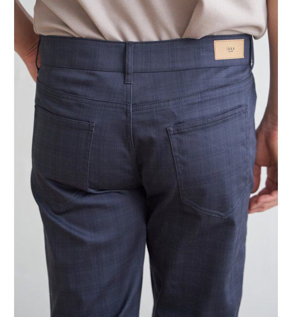 ikka「【雑誌MonoMax5月号掲載】接触冷感チェック5ポケットパンツ「小泉孝太郎さん着用モデル」」|スラックス|