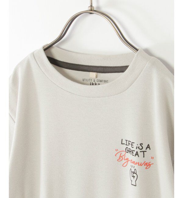 ikka kids「鹿の子裾レイヤープリントTシャツ（120~160cm）」|Tシャツ・カットソー|