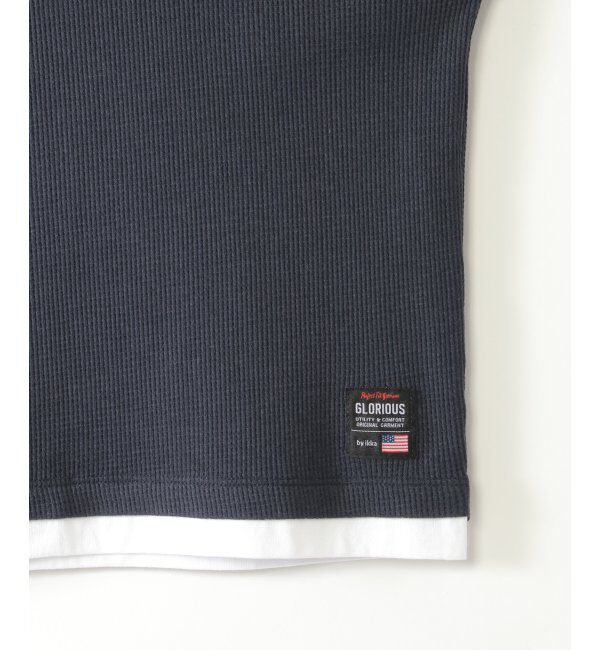 ikka kids「ワッフルベストレイヤー7分袖Tシャツ（120~160cm）」|Tシャツ・カットソー|