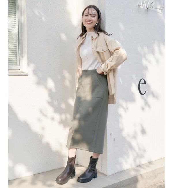 ikka「前後2WAY三角テレコプルオーバー」|Tシャツ・カットソー|