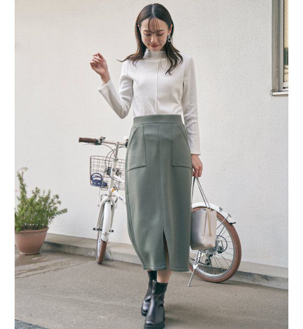 ikka「前後2WAY三角テレコプルオーバー」|Tシャツ・カットソー|