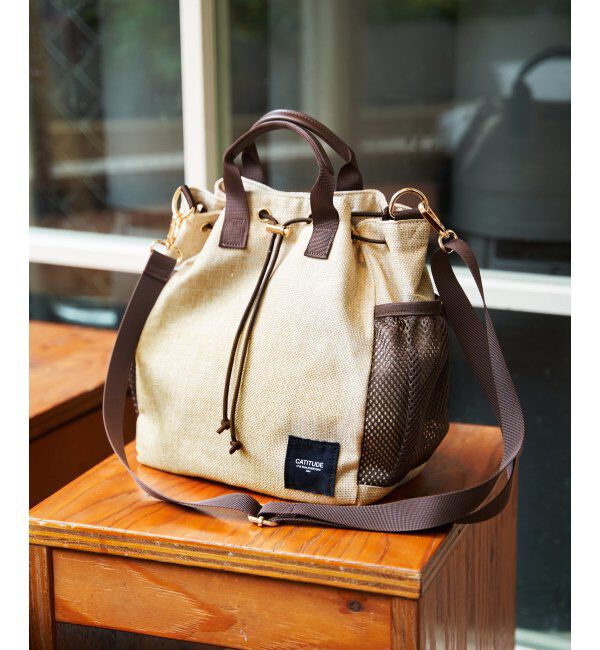 ikka「【雑誌InRed5月号掲載】ポリジュート2WAY巾着バッグ」|その他|