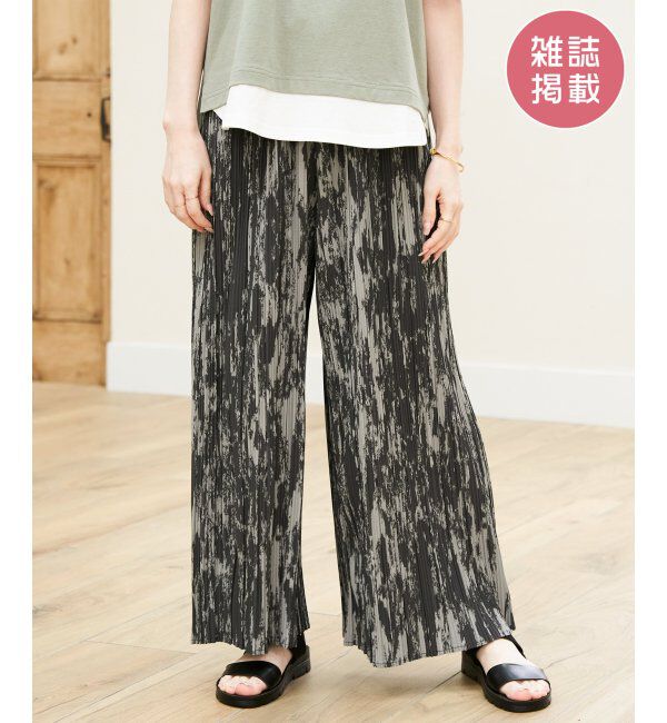 ikka「【雑誌InRed5月号掲載】さらっとプリーツワイドパンツ」|その他|