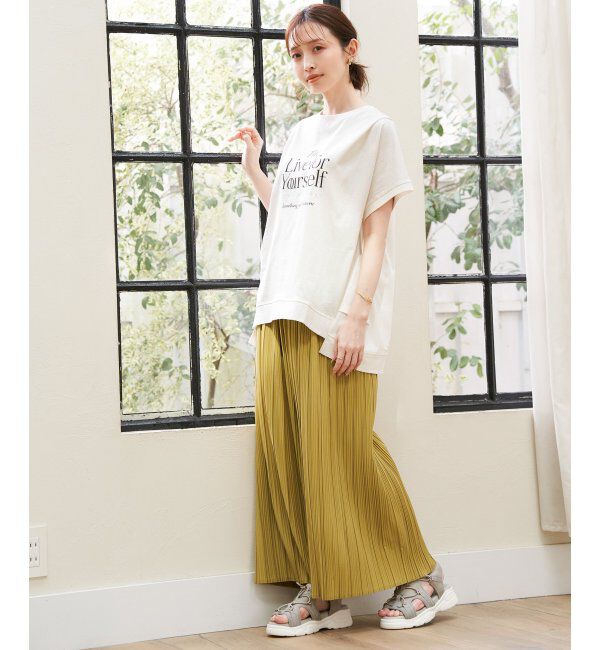 ikka「【雑誌InRed5月号掲載】さらっとプリーツワイドパンツ」|その他|