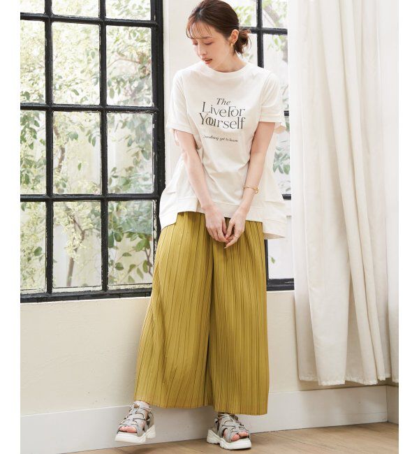 ikka「【雑誌InRed5月号掲載】さらっとプリーツワイドパンツ」|その他|