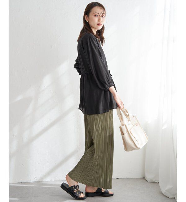 ikka「【雑誌InRed5月号掲載】さらっとプリーツワイドパンツ」|その他|