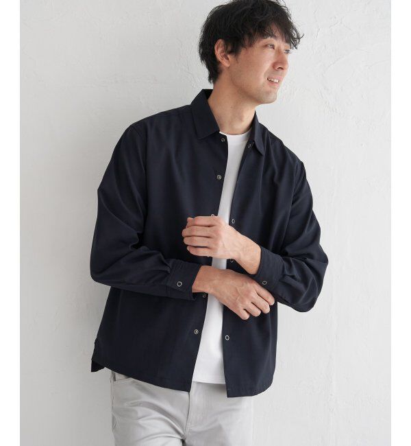 ikka「【吸水速乾】イージーケアリネンライクシャウター」|ブルゾン・スタジャン|