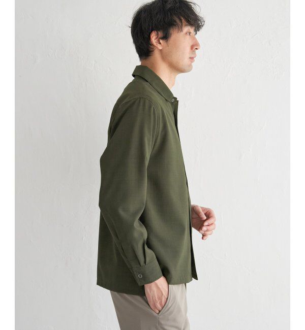 ikka「【吸水速乾】イージーケアリネンライクシャウター」|ブルゾン・スタジャン|