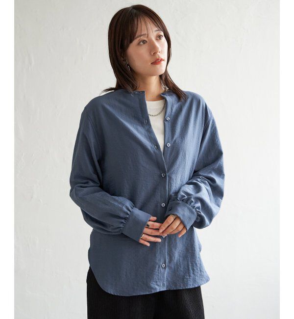 ikka「【親子コーデ】マルチWAYバンドカラーシャツ」|シャツ・ブラウス|