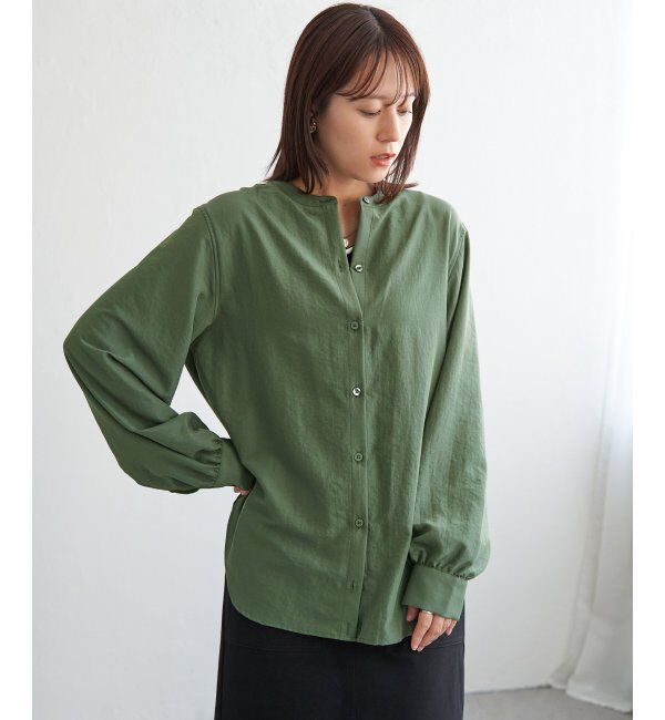 ikka「【親子コーデ】マルチWAYバンドカラーシャツ」|シャツ・ブラウス|