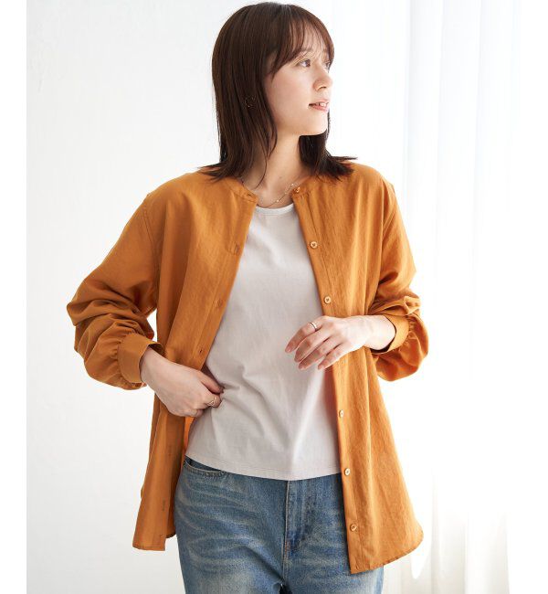 ikka「【親子コーデ】マルチWAYバンドカラーシャツ」|シャツ・ブラウス|