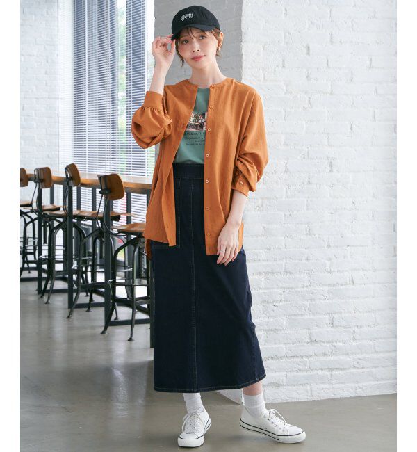 ikka「【親子コーデ】マルチWAYバンドカラーシャツ」|シャツ・ブラウス|