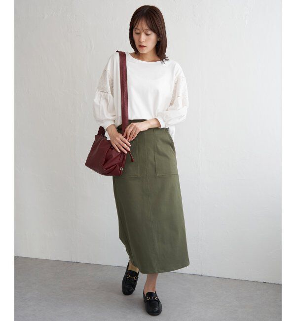 ikka「GOKU楽Iラインタイトスカート」|スカート|