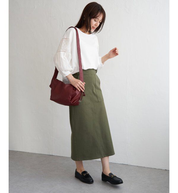 ikka「GOKU楽Iラインタイトスカート」|スカート|