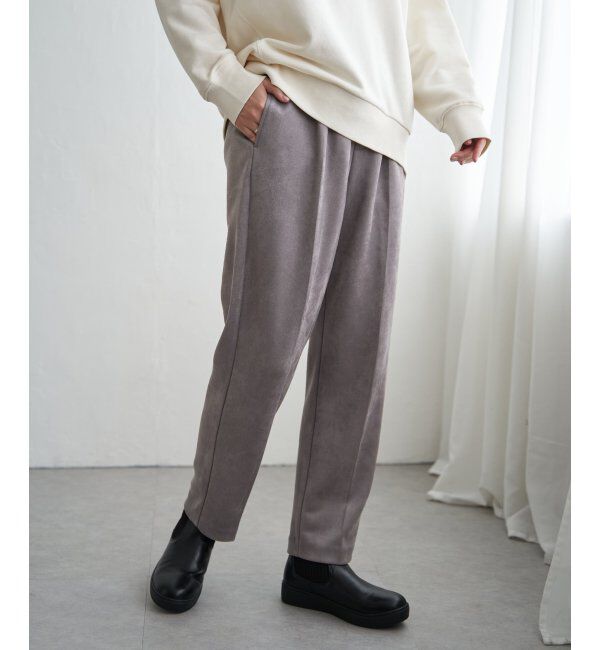 ikka「フェイクスエードテーパードパンツ」|その他|