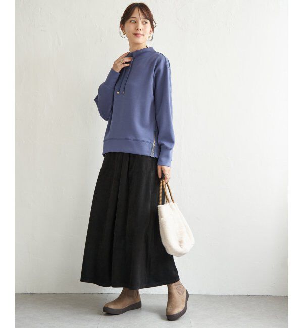 ikka「ベロアツイルラップフウスカーチョ」|スカート|