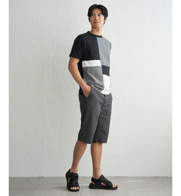 ikka「【雑誌MonoMax5月号掲載】ブロックス冷感切り替えTシャツ「小泉孝太郎さん着用モデル」」|Tシャツ・カットソー|